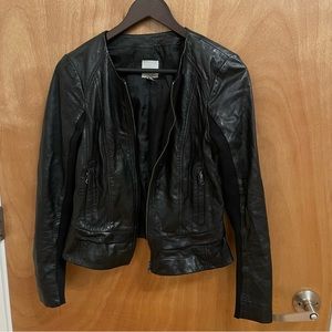 Black Halogen Leather Jacket